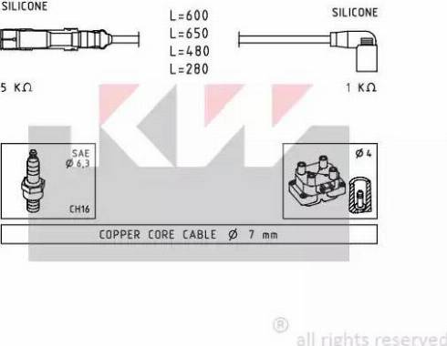 KW 360 484 - Augstsprieguma vadu komplekts adetalas.lv