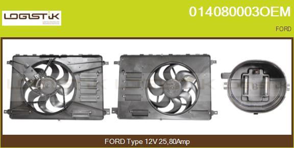 LGK 014080003OEM - Elektromotors, Dzes. sist. radiatora ventilators adetalas.lv