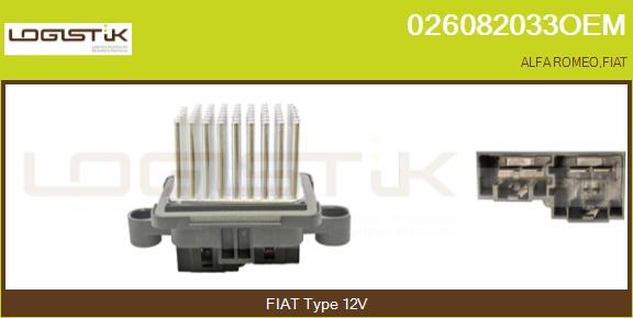 LGK 026082033OEM - Rezistors, Salona ventilators adetalas.lv