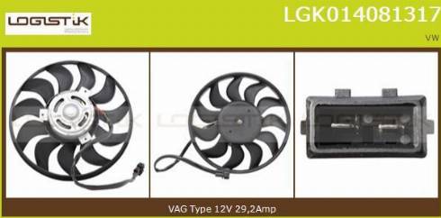 LGK LGK014081317 - Ventilators, Motora dzesēšanas sistēma adetalas.lv