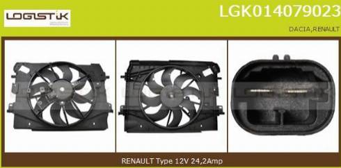 LGK LGK014079023 - Elektromotors, Dzes. sist. radiatora ventilators adetalas.lv