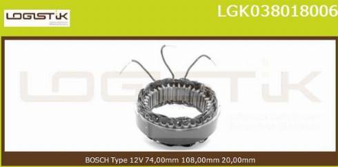 LGK LGK038018006 - Stators, Ģenerators adetalas.lv