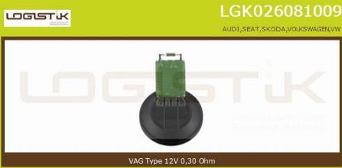 LGK LGK026081009 - Rezistors, Salona ventilators adetalas.lv