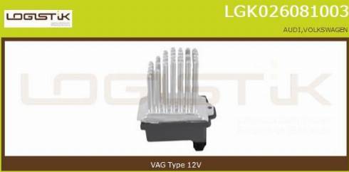 LGK LGK026081003 - Rezistors, Salona ventilators adetalas.lv