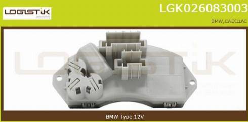 LGK LGK026083003 - Rezistors, Salona ventilators adetalas.lv