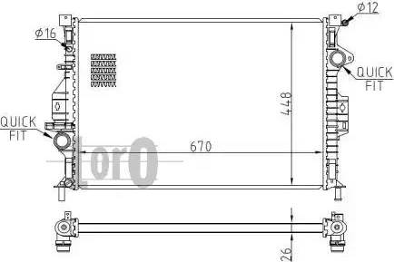 Loro 017-017-0049-B - Radiators, Motora dzesēšanas sistēma adetalas.lv