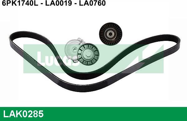 LUCAS LAK0285 - Ķīļrievu siksnu komplekts adetalas.lv