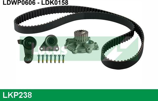 LUCAS LKP238 - Ūdenssūknis + Zobsiksnas komplekts adetalas.lv