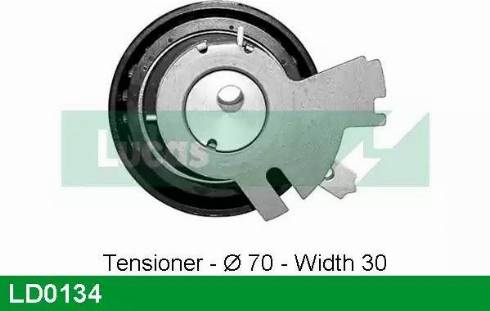 Lucas Engine Drive LD0134 - Spriegotājrullītis, Gāzu sadales mehānisma piedziņas siksna adetalas.lv