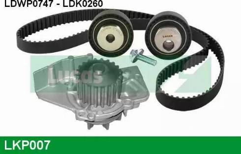 Lucas Engine Drive LKP007 - Ūdenssūknis + Zobsiksnas komplekts adetalas.lv