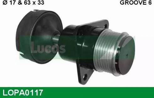 Lucas Engine Drive LOPA0117 - Piedziņas skriemelis, Ģenerators adetalas.lv