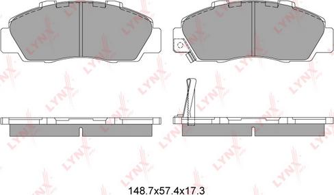 LYNXauto BD-3405 - Bremžu uzliku kompl., Disku bremzes adetalas.lv