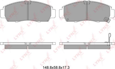 LYNXauto BD-3403 - Bremžu uzliku kompl., Disku bremzes adetalas.lv