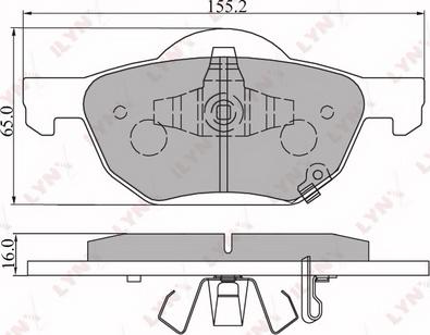 LYNXauto BD-3413 - Bremžu uzliku kompl., Disku bremzes adetalas.lv