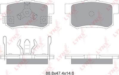 LYNXauto BD-3434 - Bremžu uzliku kompl., Disku bremzes adetalas.lv