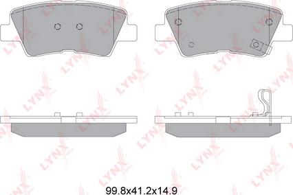 LYNXauto BD-3634 - Bremžu uzliku kompl., Disku bremzes adetalas.lv