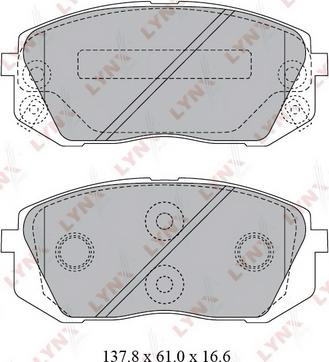 LYNXauto BD-3621 - Bremžu uzliku kompl., Disku bremzes adetalas.lv