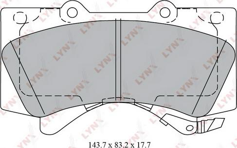 LYNXauto BD-7580 - Bremžu uzliku kompl., Disku bremzes adetalas.lv