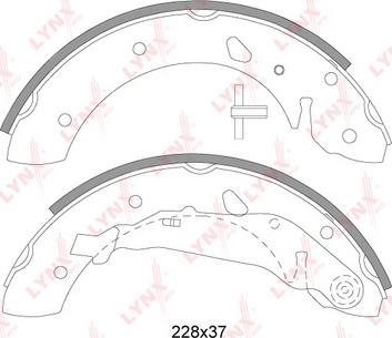 LYNXauto BS-7525 - Bremžu loku komplekts adetalas.lv