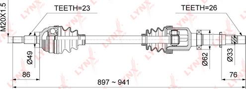 LYNXauto CD-6704 - Piedziņas vārpsta adetalas.lv