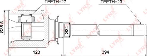 LYNXauto CI-3729 - Šarnīru komplekts, Piedziņas vārpsta adetalas.lv
