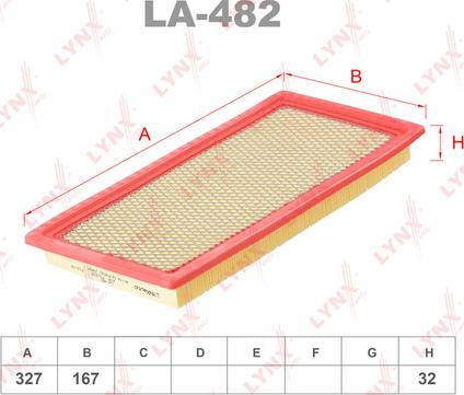 LYNXauto LA-482 - Gaisa filtrs adetalas.lv