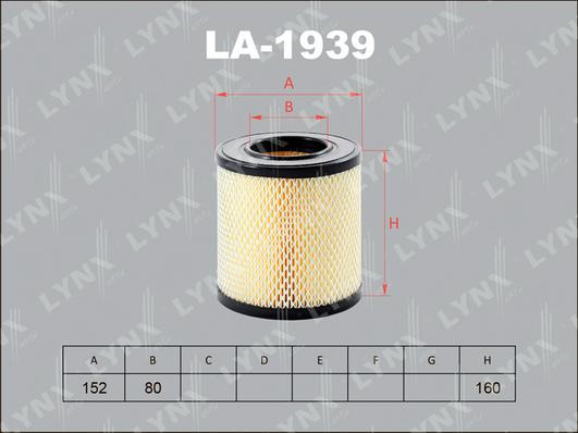 LYNXauto LA-1939 - Gaisa filtrs adetalas.lv