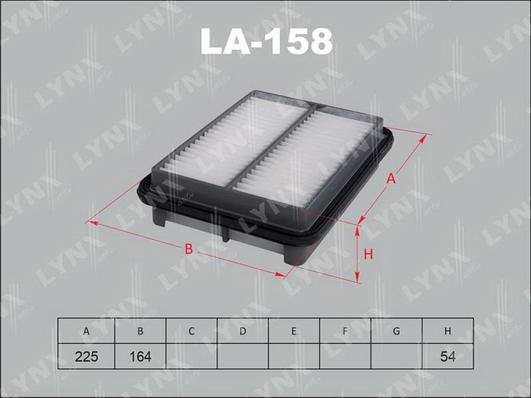 LYNXauto LA-158 - Gaisa filtrs adetalas.lv