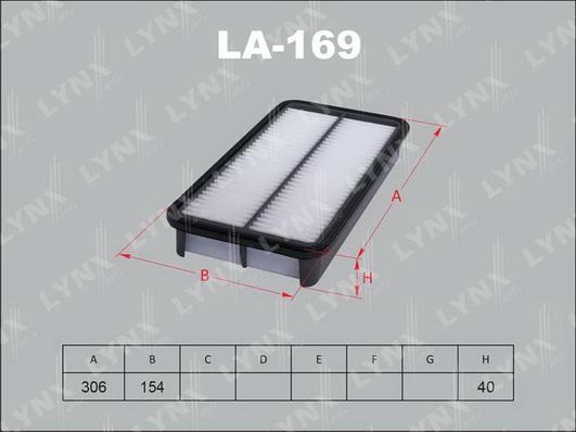 LYNXauto LA-169 - Gaisa filtrs adetalas.lv