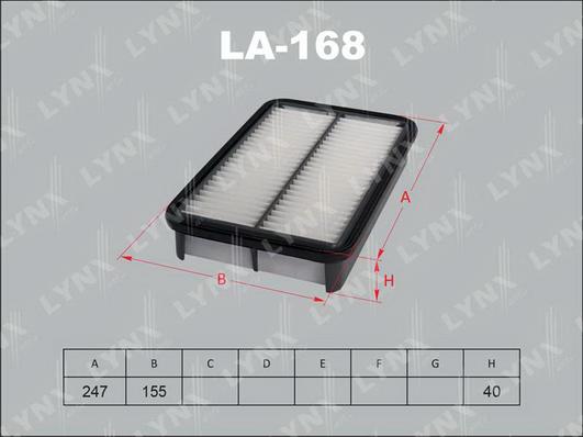 LYNXauto LA-168 - Gaisa filtrs adetalas.lv