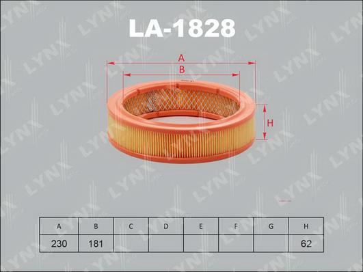 LYNXauto LA-1828 - Gaisa filtrs adetalas.lv