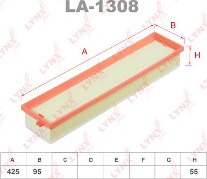 LYNXauto LA-1308 - Gaisa filtrs adetalas.lv