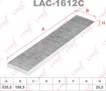 LYNXauto LAC-1612C - Filtrs, Salona telpas gaiss adetalas.lv