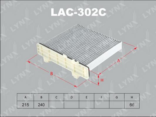 LYNXauto LAC-302C - Filtrs, Salona telpas gaiss adetalas.lv