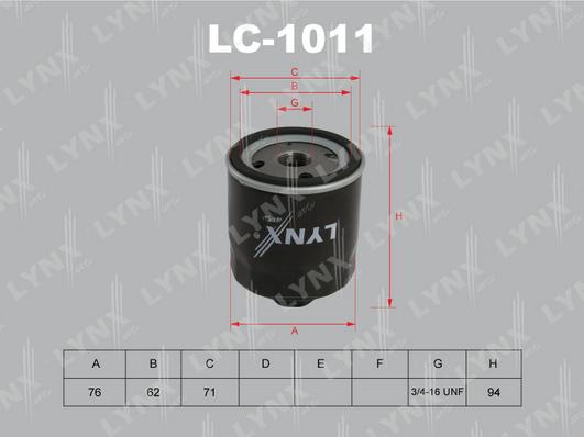 LYNXauto LC-1011 - Eļļas filtrs adetalas.lv