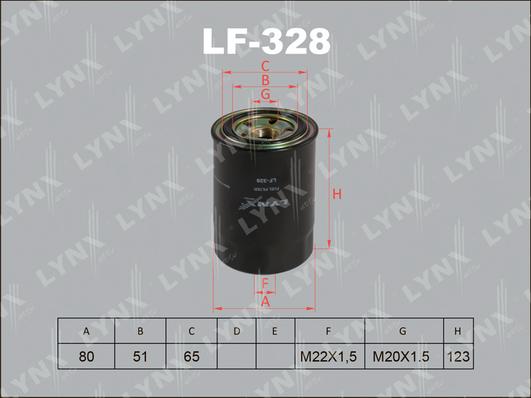 LYNXauto LF-328 - Degvielas filtrs adetalas.lv