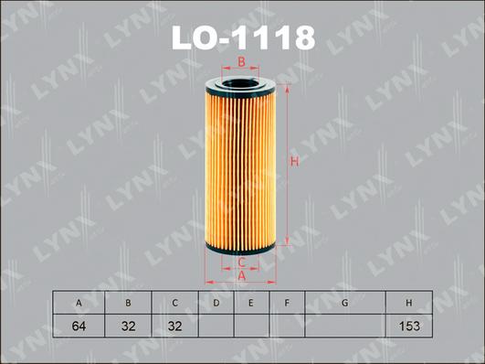 LYNXauto LO-1118 - Eļļas filtrs adetalas.lv