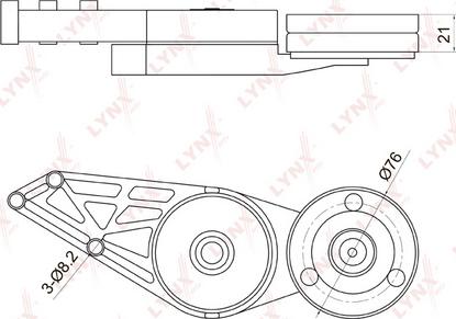 LYNXauto PT-3002 - Siksnas spriegotājs, Ķīļsiksna adetalas.lv