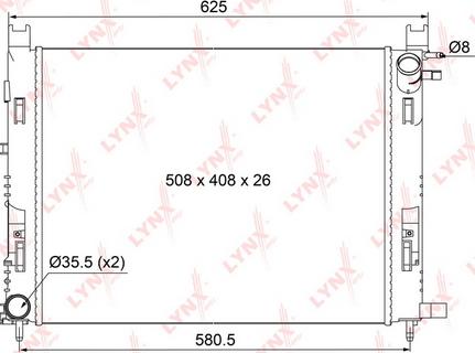 LYNXauto RB-1022 - Radiators, Motora dzesēšanas sistēma adetalas.lv