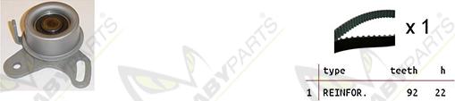 Mabyparts OBK010440 - Zobsiksnas komplekts adetalas.lv