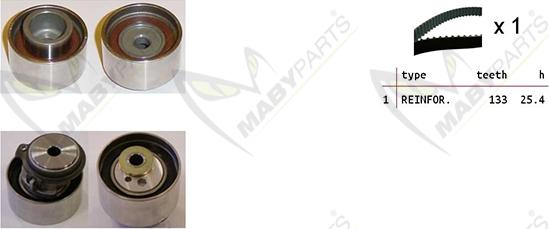 Mabyparts OBK010451 - Zobsiksnas komplekts adetalas.lv