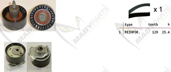 Mabyparts OBK010468 - Zobsiksnas komplekts adetalas.lv