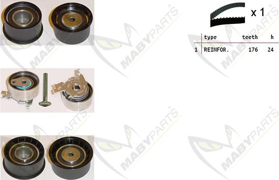 Mabyparts OBK010425 - Zobsiksnas komplekts adetalas.lv