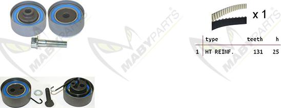 Mabyparts OBK010057 - Zobsiksnas komplekts adetalas.lv