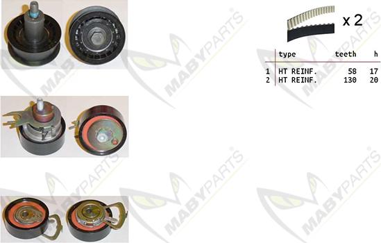 Mabyparts OBK010149 - Zobsiksnas komplekts adetalas.lv