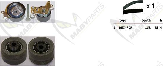 Mabyparts OBK010146 - Zobsiksnas komplekts adetalas.lv