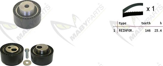 Mabyparts OBK010142 - Zobsiksnas komplekts adetalas.lv