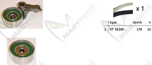 Mabyparts OBK010109 - Zobsiksnas komplekts adetalas.lv