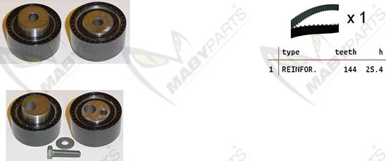 Mabyparts OBK010134 - Zobsiksnas komplekts adetalas.lv