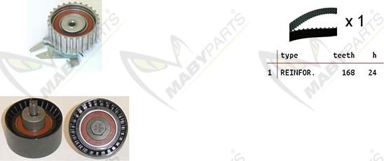 Mabyparts OBK010130 - Zobsiksnas komplekts adetalas.lv